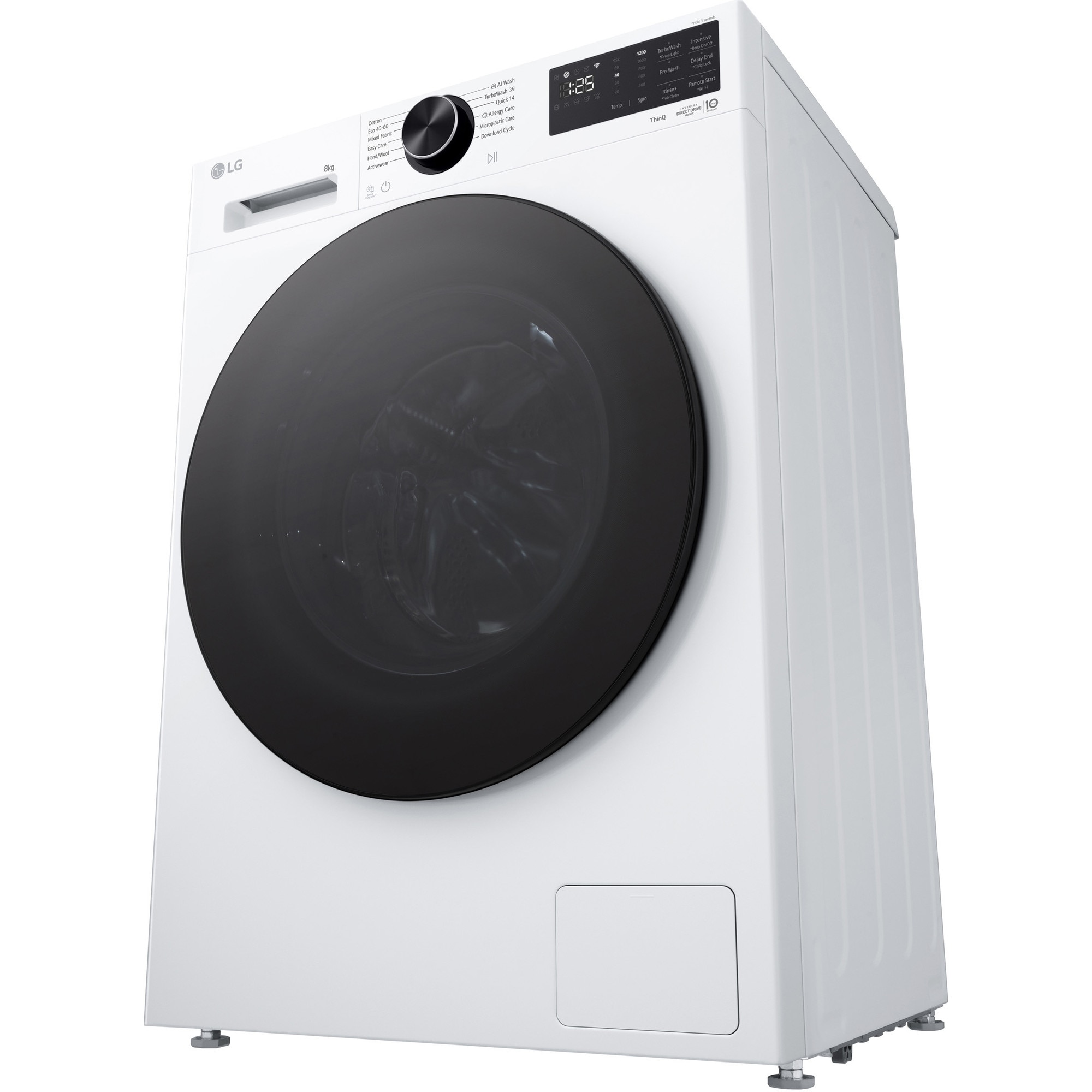 Masina spalat LG F2X50S8TLB, DIRECT DRIVE, 8 kg, 1200 rpm, 12 programe),TurboWash, SLIM, Alb, cls A
