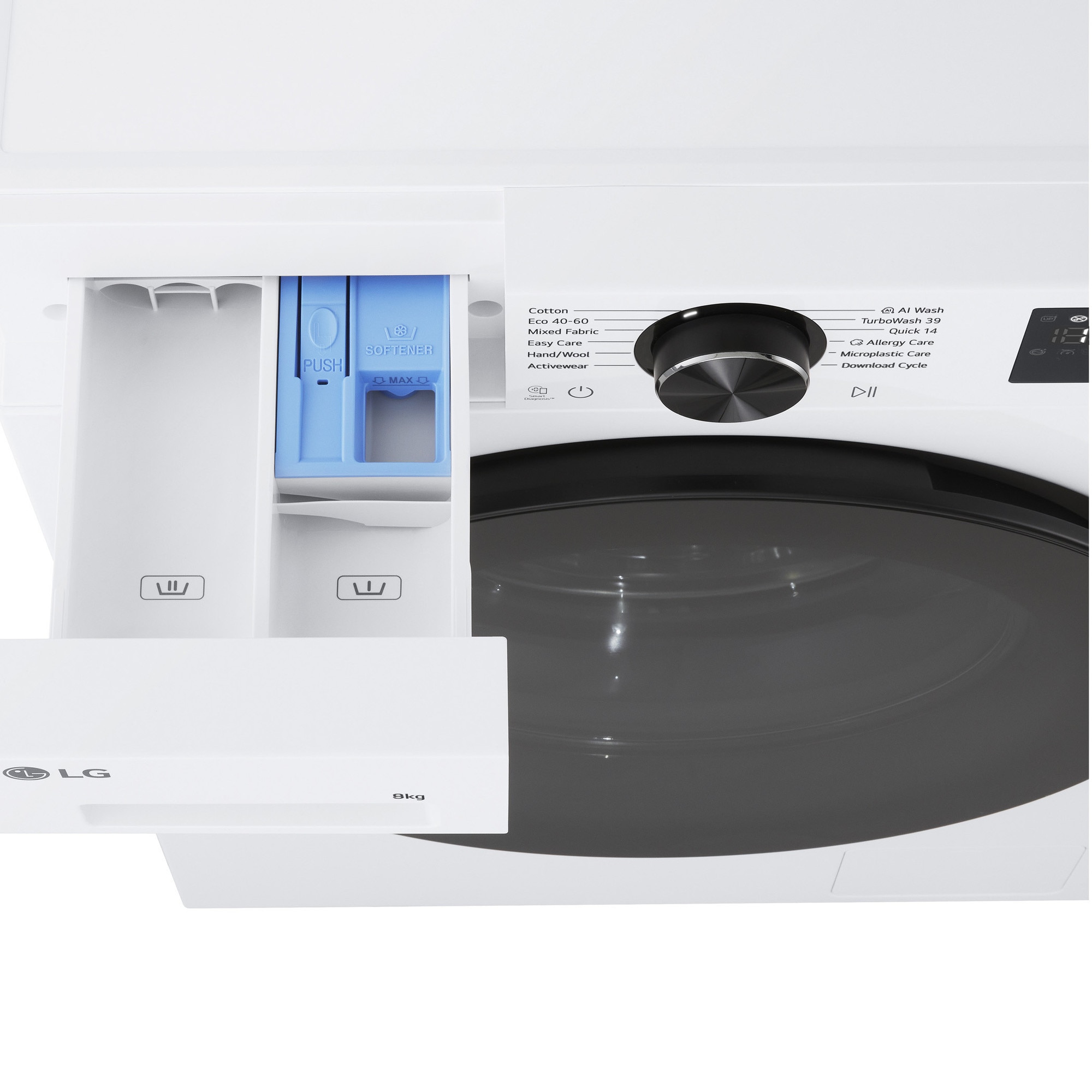 Masina spalat LG F2X50S8TLB, DIRECT DRIVE, 8 kg, 1200 rpm, 12 programe),TurboWash, SLIM, Alb, cls A