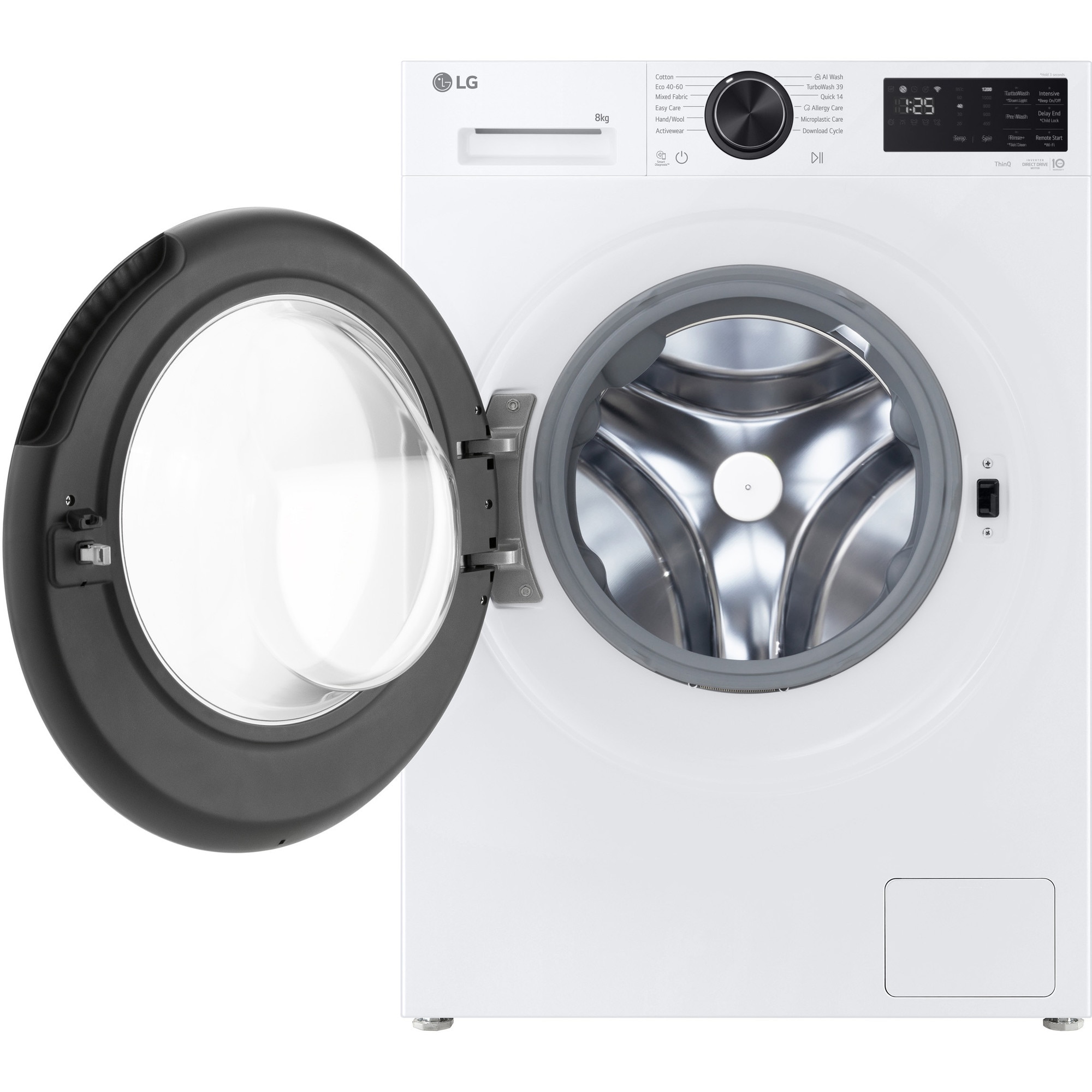 Masina spalat LG F2X50S8TLB, DIRECT DRIVE, 8 kg, 1200 rpm, 12 programe),TurboWash, SLIM, Alb, cls A