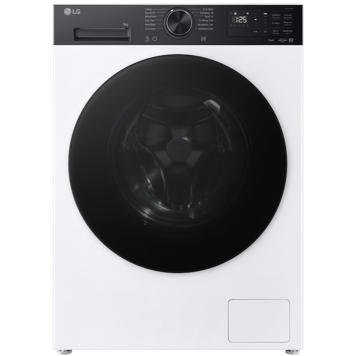 Masina de spalat LG, F2X50S9TKB, DIRECT DRIVE, 9 kg ,1200 RPM, Steam Spa, Wi-Fi, TurboWash™ 360°, cls A. Alb, SLIM