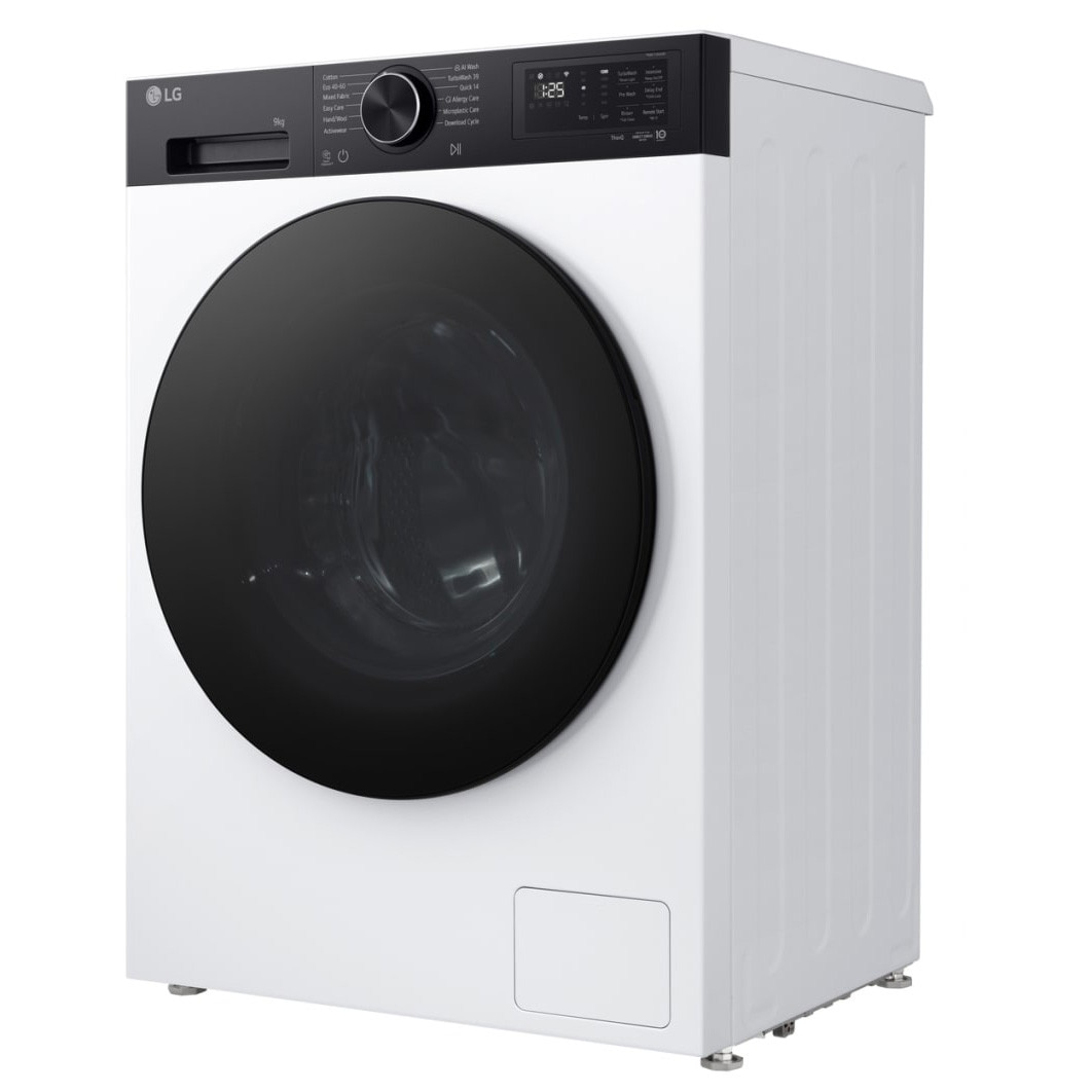Masina de spalat LG, F2X50S9TKB, DIRECT DRIVE, 9 kg ,1200 RPM, Steam Spa, Wi-Fi, TurboWash™ 360°, cls A. Alb, SLIM