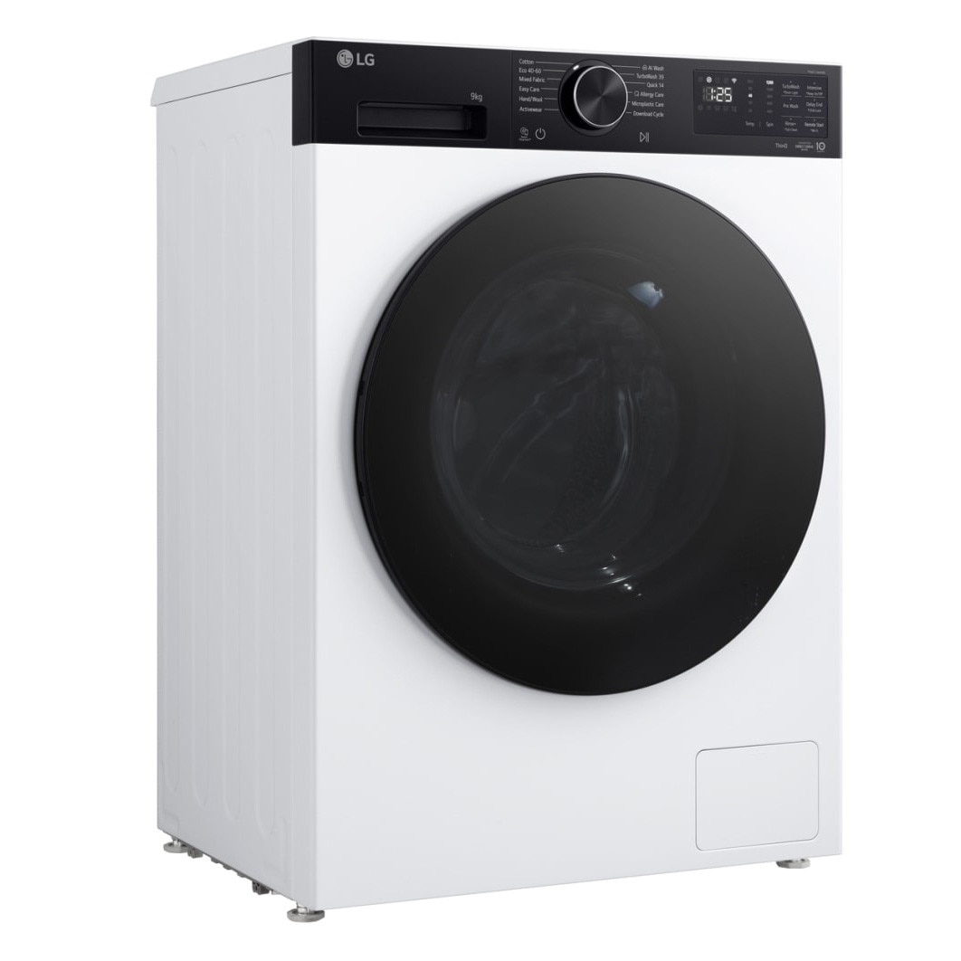 Masina de spalat LG, F2X50S9TKB, DIRECT DRIVE, 9 kg ,1200 RPM, Steam Spa, Wi-Fi, TurboWash™ 360°, cls A. Alb, SLIM