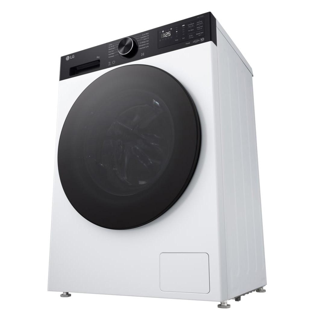 Masina de spalat LG, F2X50S9TKB, DIRECT DRIVE, 9 kg ,1200 RPM, Steam Spa, Wi-Fi, TurboWash™ 360°, cls A. Alb, SLIM