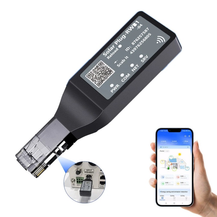 Modul Wi-Fi pentru invertoare solare, Mxm, monitorizare la distanță, compact, 6, 5x1, 9x1cm