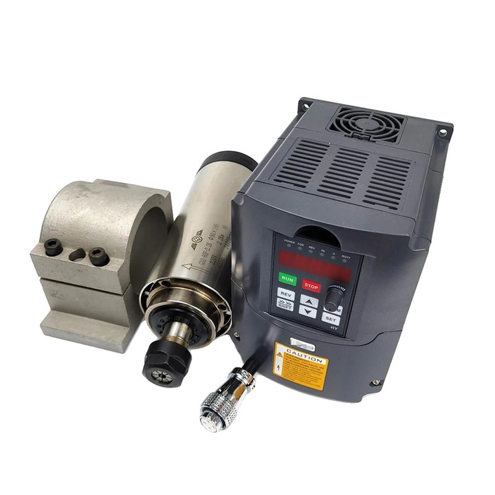 Motor Spindle 2.2Kw, design racit cu aer, dimensiuni PH80mm, 10-24000rpm