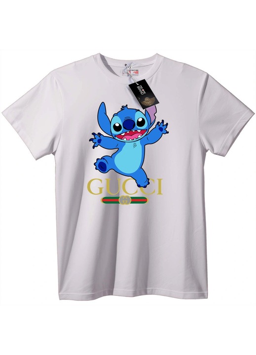 Tricou Stitch Gucci, Alb