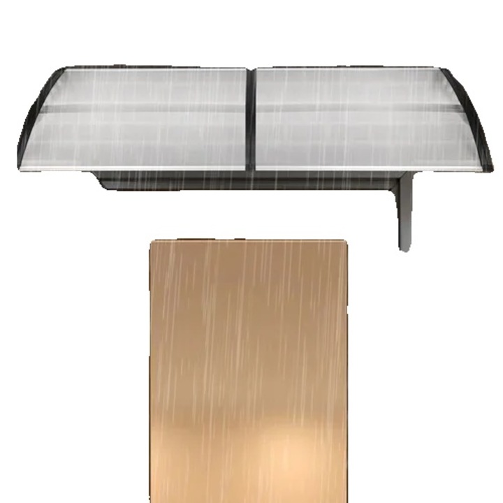 Copertina pentru usa, 200 cm latime, montare pe perete, forma dreptunghiulara/arc, protectie UV