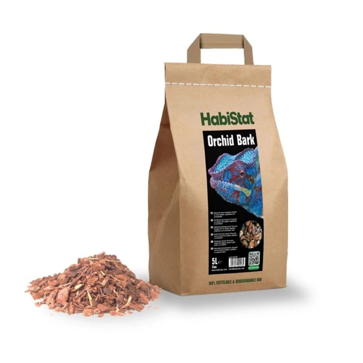 Субстрат на базата на кора на дърво, HabiStat Orchid Bark Substrate, Fine, Фин, 5 л