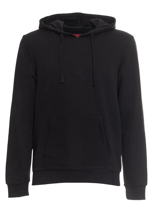 Férfi pulóver, Guess, fekete, hímzett logó 2717, Fekete