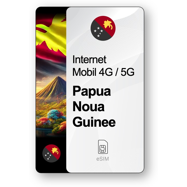 ESIM Internet Papua Noua Guinee, valabil 7 zile, trafic 5 GB