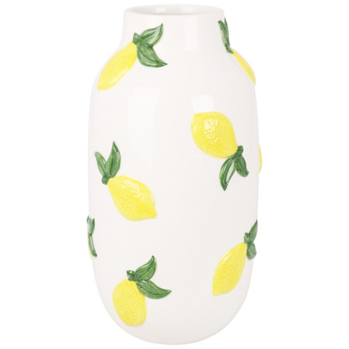 Vaza decorativa pentru fructe FRUN, 16 x 29.5 cm, lamaie - lamaie