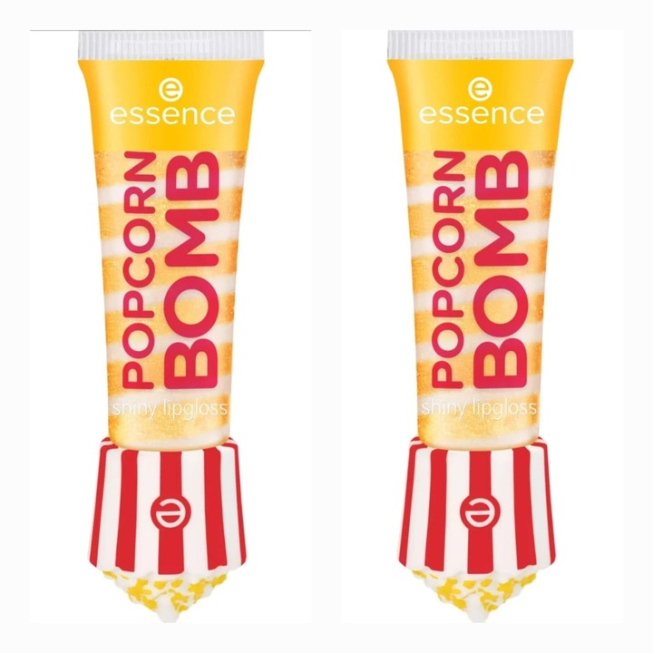 Luciu de buze, Essence, Popcorn Bomb, auriu, set 2x