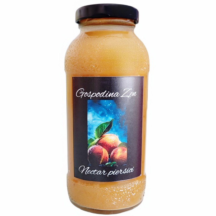Nectar de piersici, GOSPODINA, 250ml, fără conservanți, sticlă