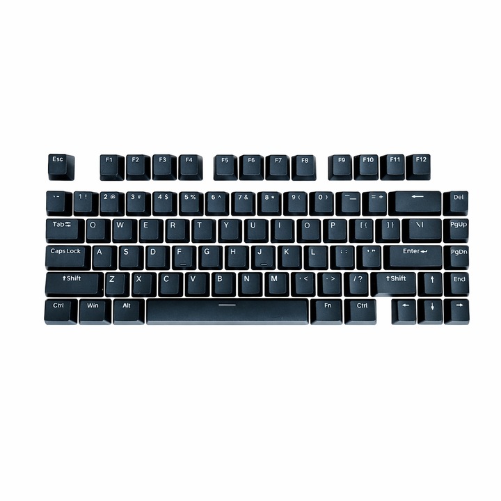 Set capace de taste PBT pentru tastatura mecanica AULA F75, negru, layout compact 75%