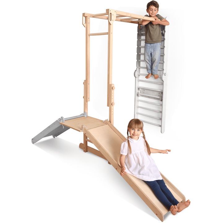 Accesoriu pentru spalier de gimnastica Goodevas, set multifunctional, 6 activitati, colorat, pentru interior