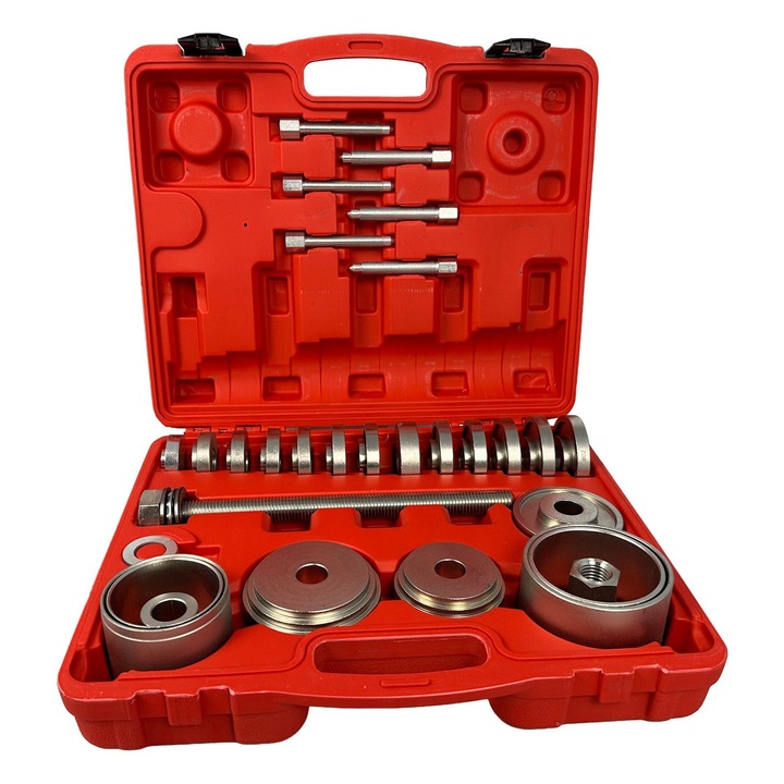 Extractor presă pentru bucse rulmenți butuci, Gebo Tools, 34 piese, 50-102 mm, set