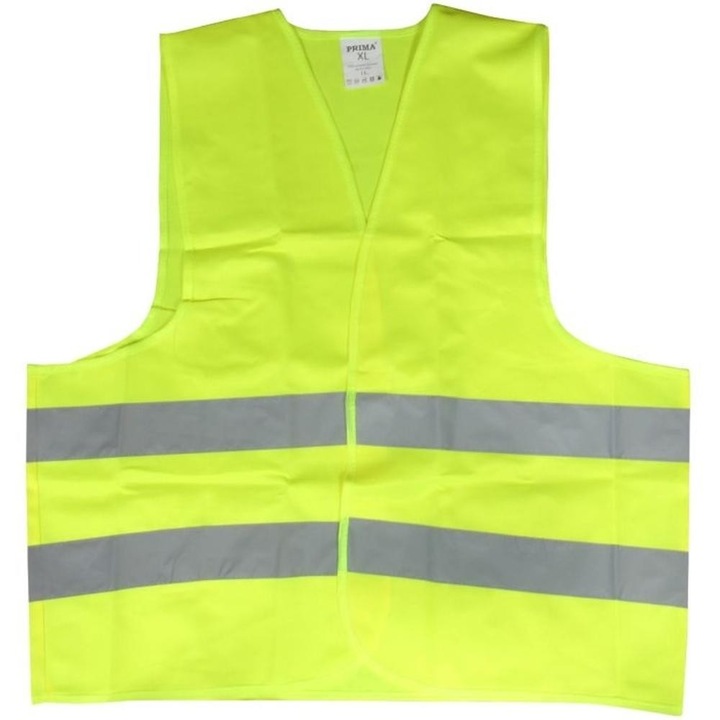 Set 2 x Vesta Semnalizare Reflectorizanta Prima, Galben Fluorescent, Marimea XL