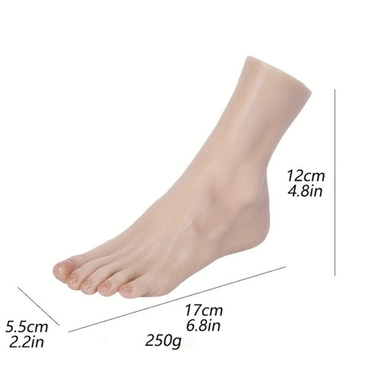 Masturbator masculin silicon talpa picior, culoare naturala