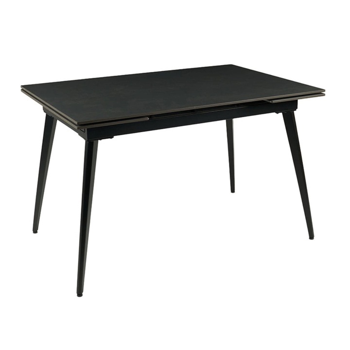 Разтегателна трапезна маса SANI DTM0101CS, 120x80cm, Сив керамичен плот