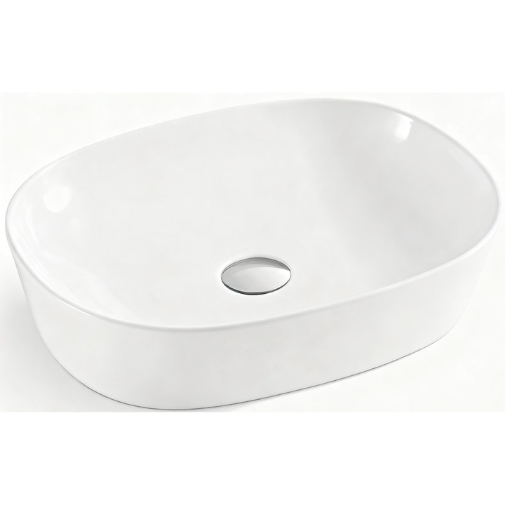 ArchiD Quvi, pultra ültethető mosdó, fehér, 50x38x12 cm