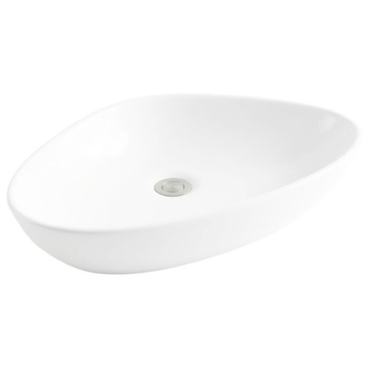 ArchiD Tringo, pultra ültethető mosdó, fehér, 48x33x15 cm