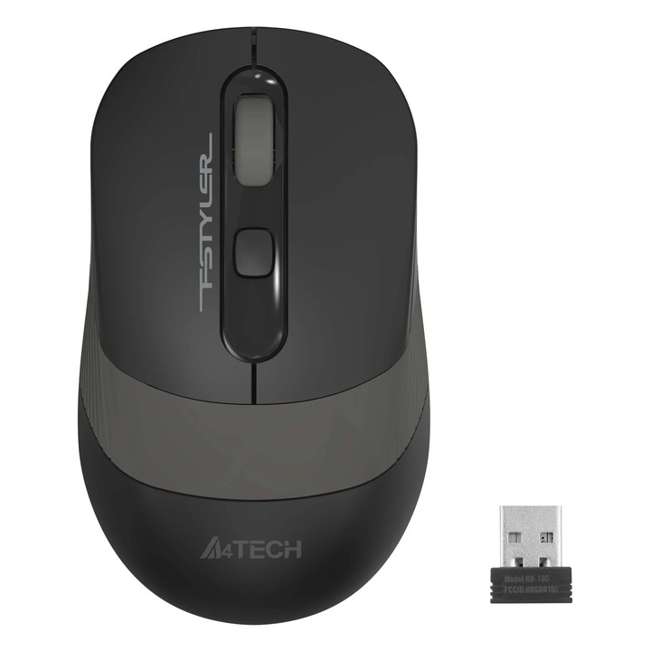 A4Tech Fstyler FG10S egér, vezeték nélküli, csendes, AA, szürke