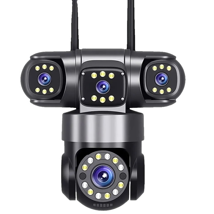 Камера за наблюдение, 20MP, 360-градусов ъгъл на видимост, 10K с 32G карта, EU щепсел