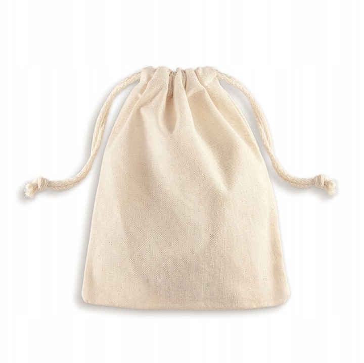 Sac din bumbac Ecru 15x20 cm 145g set 1 buca pentru cadouri si bijuterii