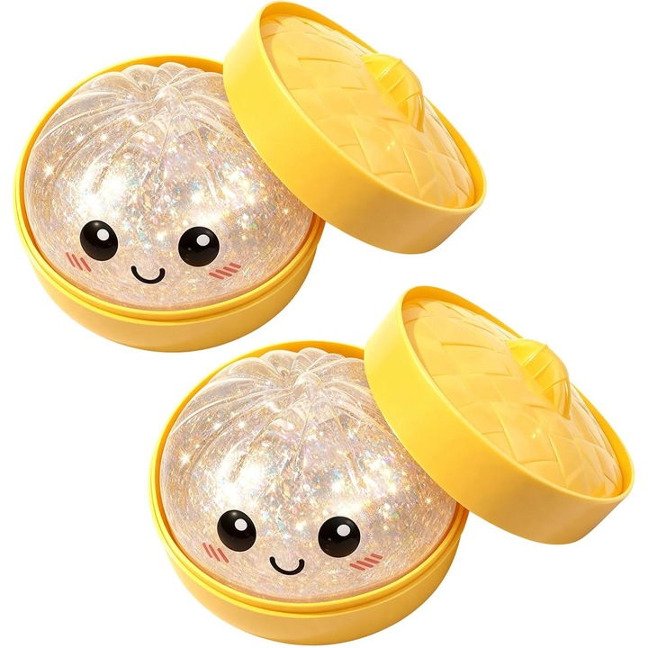 Set jucarii interactive copii, forma de gogosica, material TPR, alb, dimensiune mica, 2 bucati