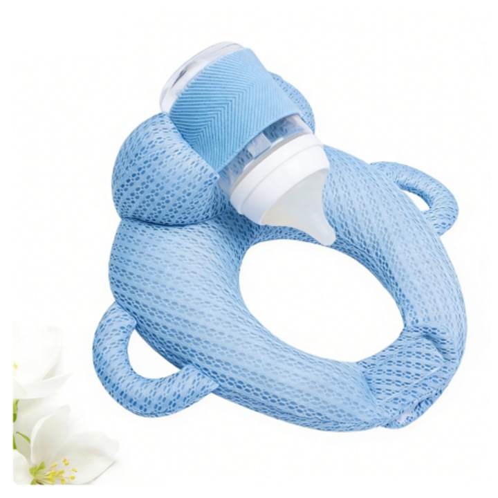 Perna de hranire, albastru deschis, multifunctionala