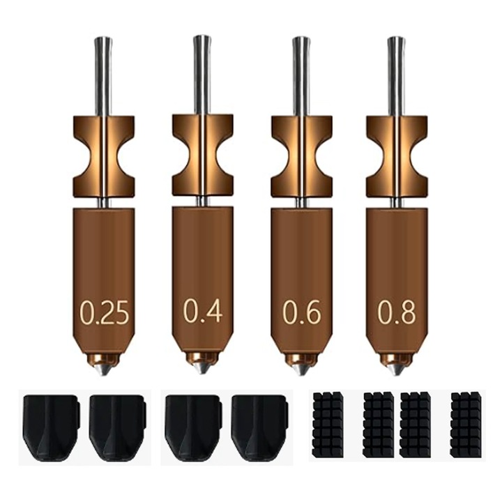 Kit duza completa pentru imprimare 3D, 0.6mm si 0.8mm, compatibil cu Flashforge AD5X, set cu 4 mansoane din silicon