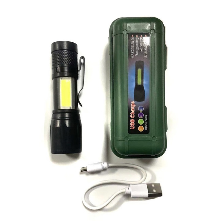 Mini teleszkópos lámpa, tartós alumínium, 3 mód, vízálló, hordozható kempingezéshez és vészhelyzetekhez