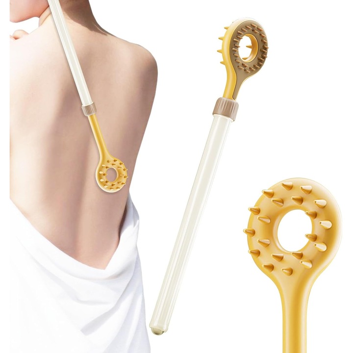 Set 2 aparate de masaj pentru spate extensibile cu bile de masaj, design multifunctional, multicolor