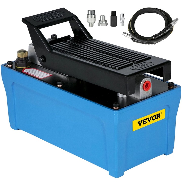 VEVOR pneumatikus hidraulikus szivattyú, 10 000 PSI egység, fém konstrukció, 1,6L kapacitás, 31x21x19 cm méretek