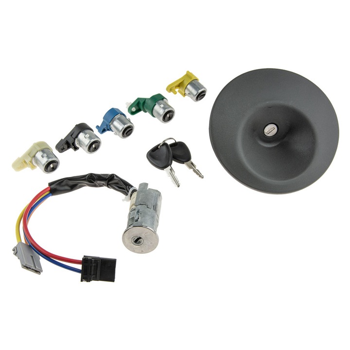 Komplett gyújtáskapcsoló, indító és üzemanyagtartály sapka szett, RENAULT KANGOO 1997-2008