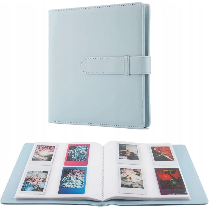 Album foto 256 pungi, negru, pentru Fujifilm Instax Mini, impermeabil, capacitate mare