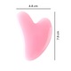 Piatra Gua Sha pentru Masaj Facial si Corporal, Forma de Inima, Din Sticla, Efect Lifting si Drenaj Limfatic, Roz