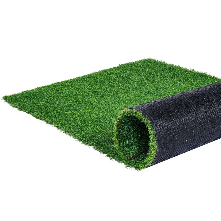 Covor din iarba artificiala VEVOR, 1.8 x 3 m, 35mm, verde inchis si verde deschis, material PP+PE