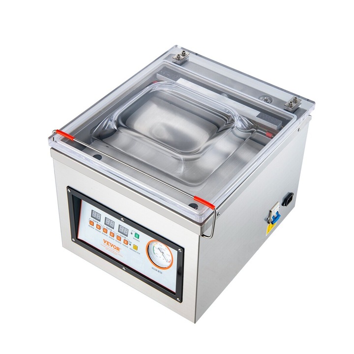 Aparat de vidat VEVOR, 320W, dimensiuni 455x410x405mm, capacitate de sigilare 320mm, utilizare acasa si comerciala