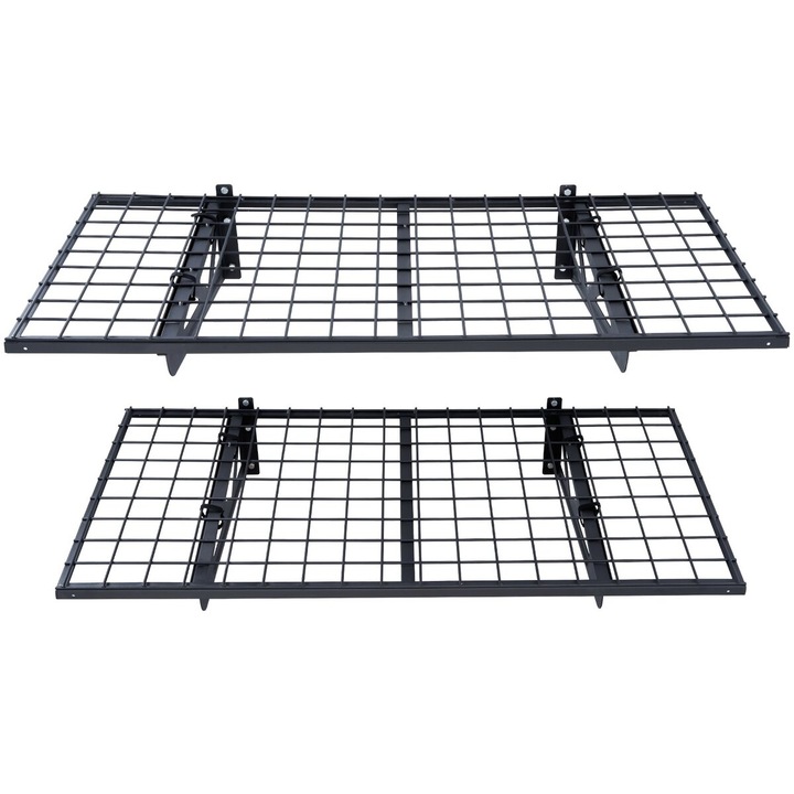 Rafturi de depozitare pentru garaj, set de 2, VEVOR, 4x2 ft, capacitate maxima 251 lbs per raft, 122x61 cm, montare pe perete