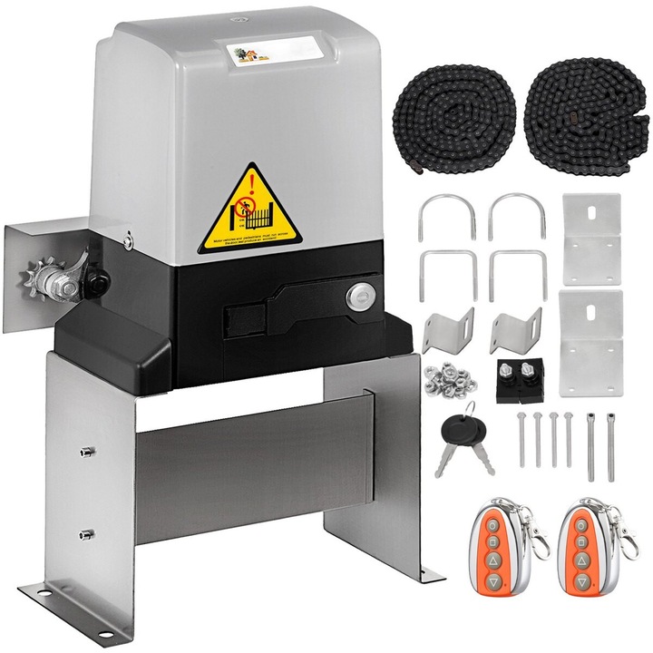 Automatizare poarta glisanta VEVOR, model AC600, 1400lbs, 2 telecomenzi, 360W, constructie rezistenta, dimensiuni 2.3in