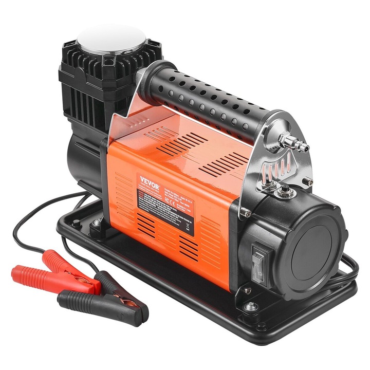 Compresor auto VEVOR 12V, 7.06 CFM, 150 PSI, portabil, dimensiuni 33x15x22cm