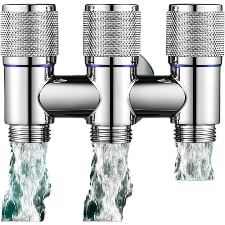 Robinet trei cai din inox, instalare usoara, reglare precisa CO2, rezistent la coroziune