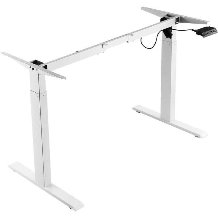 Cadru birou electric reglabil 70-117 cm H, VEVOR, alb, dimensiuni 95x158 cm, capacitate 80 kg