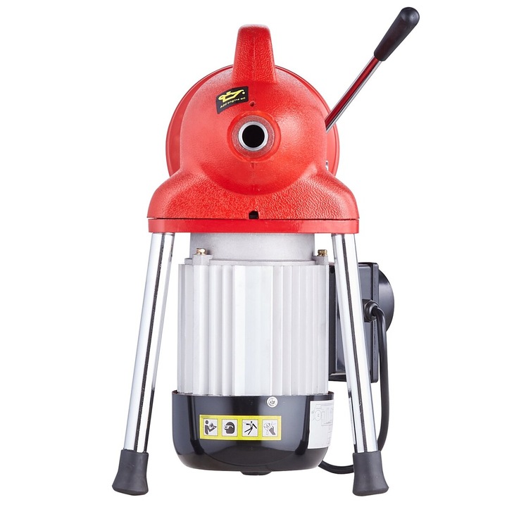 Masina de curatat canalizari VEVOR, 120FT x 5/8", 370W, 2 cabluri din otel, 7 taietoare, 10.24x10.24x17.52 in