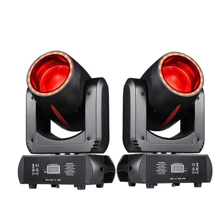 Set Echipamente de lumini, 2pcs, 180W, 8 gobos, 8 culori, 540x180°