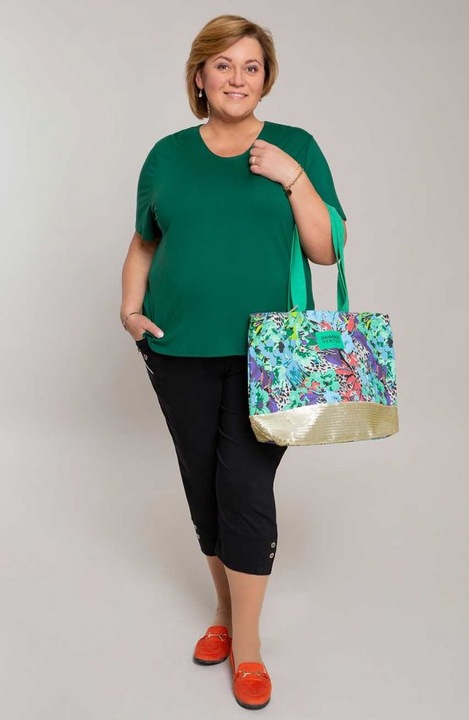 Pantaloni negri 3/4 cu buzunare