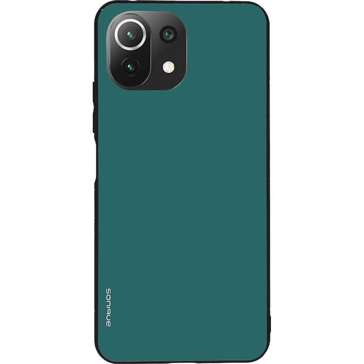 Husa telefon Sonique ColorBloc Series, pentru Xiaomi Mi 11 Lite 4G / Mi 11 Lite 5G, silicon, antisoc, petrol