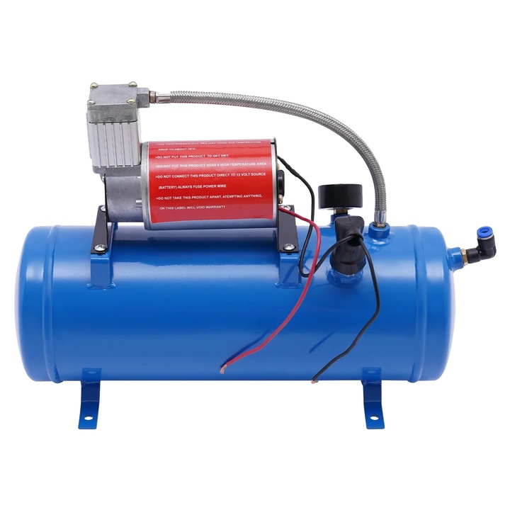 Compresor de aer, capacitate rezervor 6L, lungime furtun 3.8m, albastru