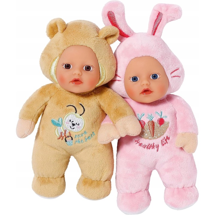 Plüssbaba 18 cm, 2 darabos szett, többszínű, mackó design